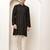 Men’s onyx black textured threadwork kurta