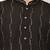 Men’s onyx black textured threadwork kurta