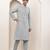 Men's blue straight viscose silk kurta