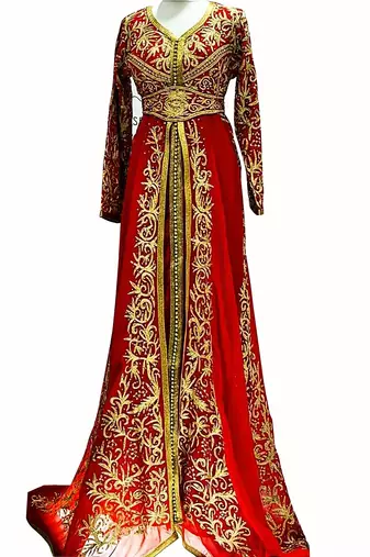 Burgundy wedding moroccan dubai kaftans formal women dress very fancy long white gown dresses