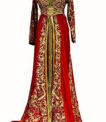 Burgundy wedding moroccan dubai kaftans formal women dress very fancy long white gown dresses