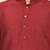 Men's dark red straight viscose silk kurta
