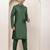 Men's green straight viscose silk kurta