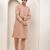 Men's pink straight viscose silk kurta