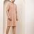 Men's pink straight viscose silk kurta