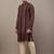 Men’s maroon textured ethnic print kurta