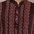 Men’s maroon textured ethnic print kurta