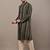 Men’s bottle green textured threadwork kurta