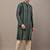 Men’s dark green ethnic printed kurta