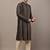 Men’s black textured threadwork kurta