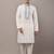 Men’s off-white embroidered kurta