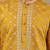 Men’s mustard yellow embroidered kurta