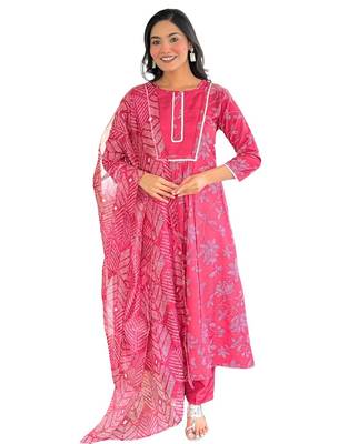 Rani pink printed suit 2