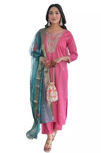 Gajri silk blend suit