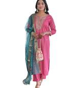 Gajri silk blend suit