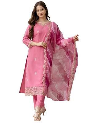 Pink classic suit set 2