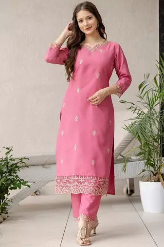 Pink classic suit set