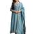 Blue anarkali suit set
