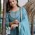 Blue anarkali suit set