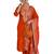 Dark-orange embroidered anarkali