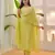 Lemon yellow embroidered suit