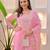 Baby-pink festive suit with heavy dupatta