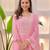 Baby-pink festive suit with heavy dupatta