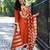 Rust orange ethnic suit with striped dupatta