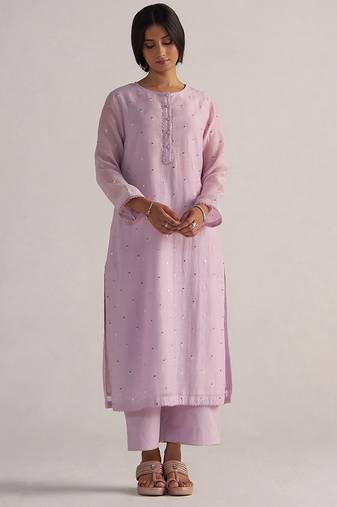 Winsome orchid pure chanderi co-ord set