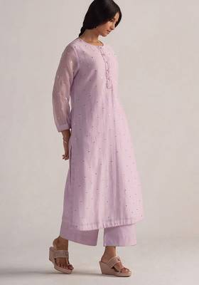 Winsome orchid pure chanderi co-ord set 5