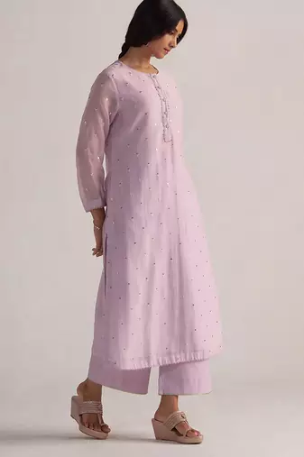 Winsome orchid pure chanderi co-ord set