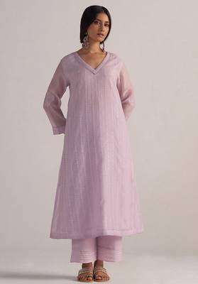 Winsome orchid pure chanderi co-ord set 1