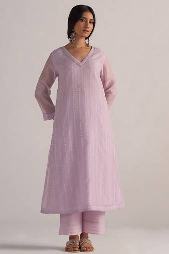 Winsome orchid pure chanderi co-ord set