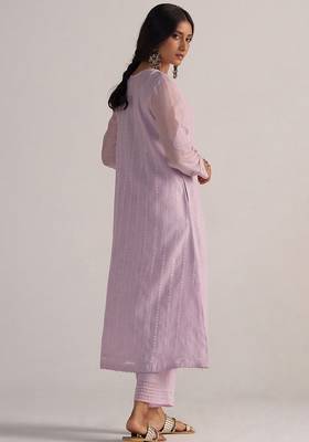 Winsome orchid pure chanderi co-ord set 2