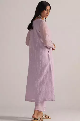 Winsome orchid pure chanderi co-ord set