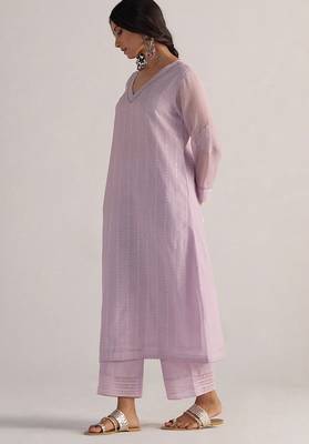 Winsome orchid pure chanderi co-ord set 3