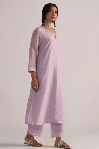 Winsome orchid pure chanderi co-ord set