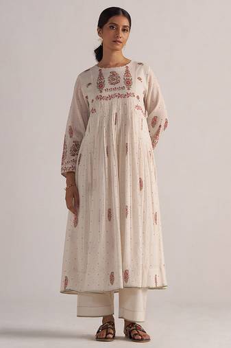 Antique white mul mul co-ord set