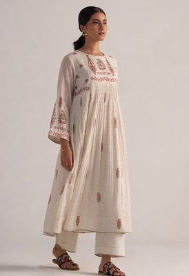 Antique white mul mul co-ord set 2