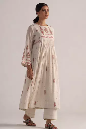 Antique white mul mul co-ord set