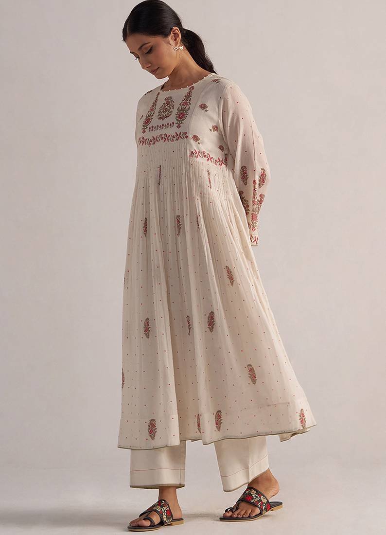 Antique white mul mul co-ord set