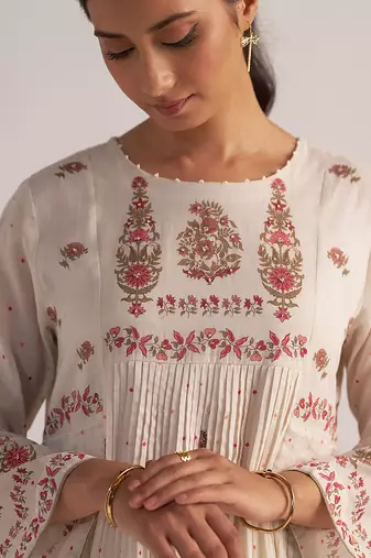 Antique white mul mul co-ord set