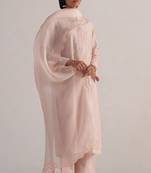 Mauve chalk pure chanderi kurta set