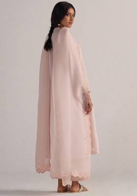 Mauve chalk pure chanderi kurta set 2