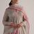 Grey mul-mul anarkali kurta set
