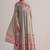 Grey mul-mul anarkali kurta set