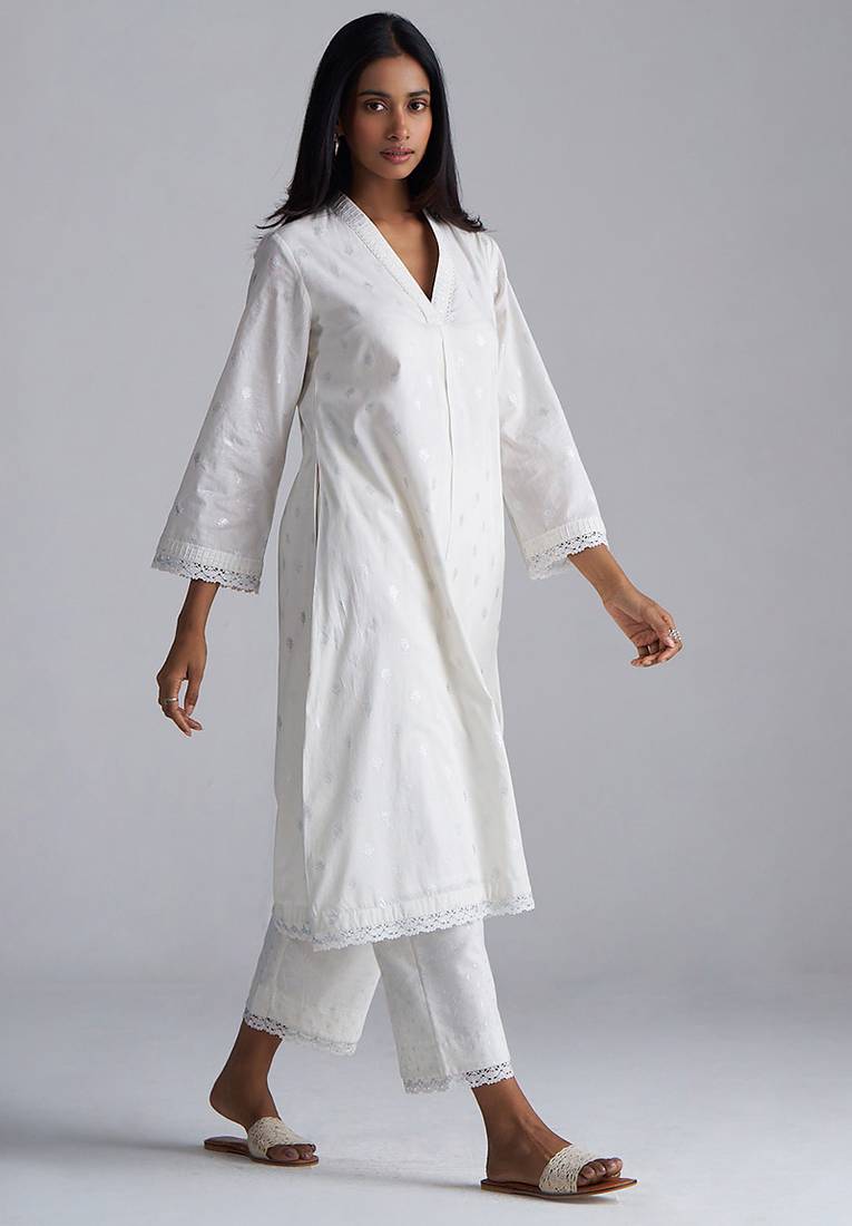 Off-white mul-mul foil printed co-ord set