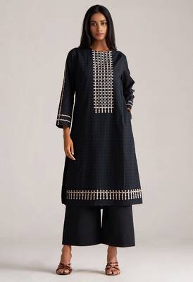 Black and white mul-mul print co-ord set 1