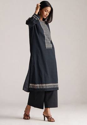 Black and white mul-mul print co-ord set 2