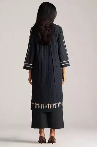 Black and white mul-mul print co-ord set